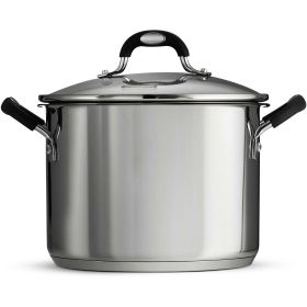 Tramontina Lock-N-Drain Stainless Steel 6 Quart Covered Stock Pot, 3 Count