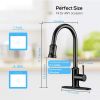 Kitchen Faucet- 3 Modes Pull Down Sprayer Kitchen Tap Faucet Head; Single Handle&Deck Plate for 1or3 Holes; 360° Rotation; Stainless Steel No Lead for